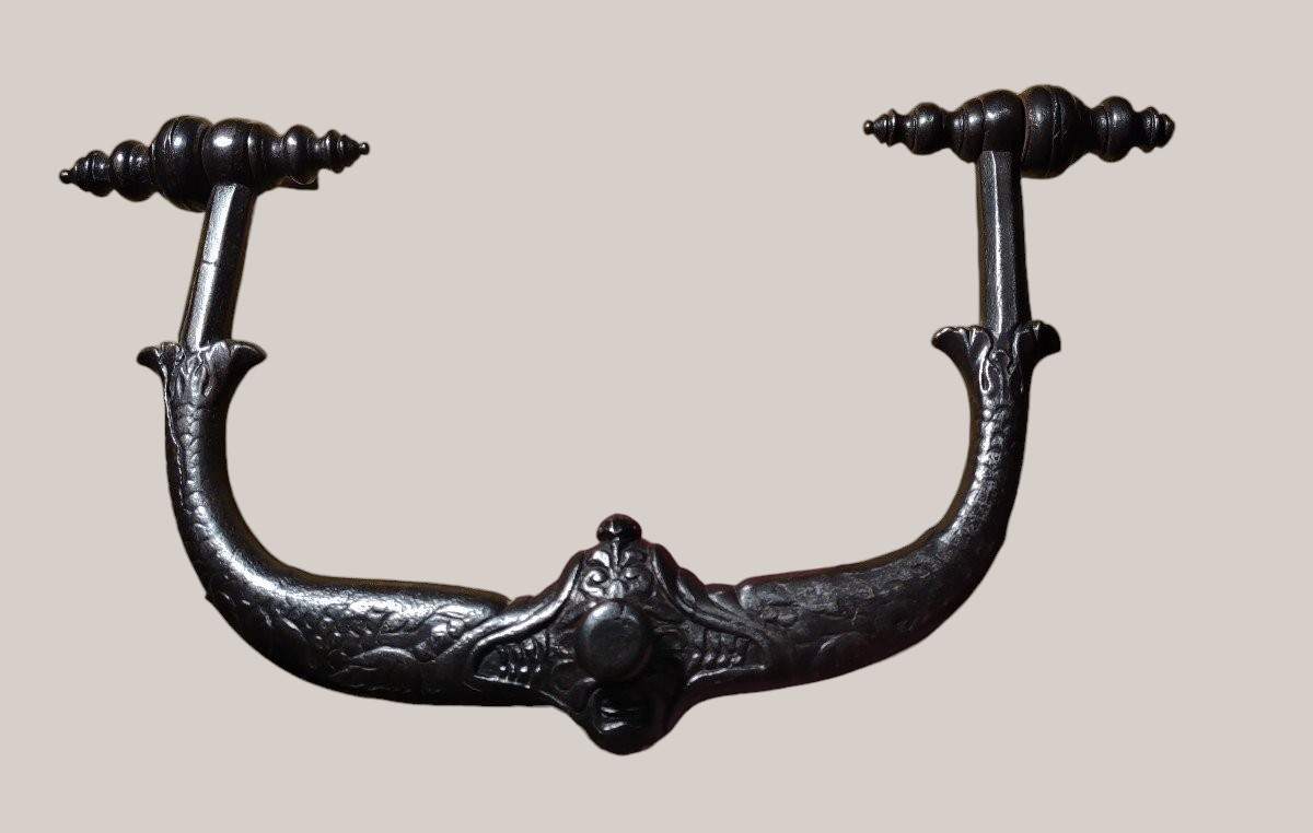 Raro battiporta zoomorfo Francia XVI secolo-photo-5