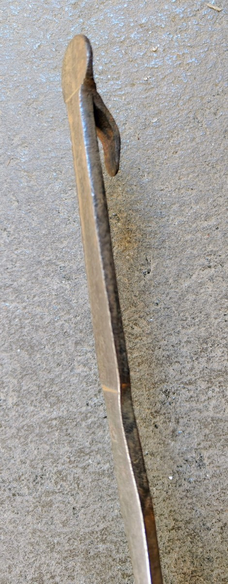 Rara spatola in ferro forgiato e traforato XVI secolo-photo-1