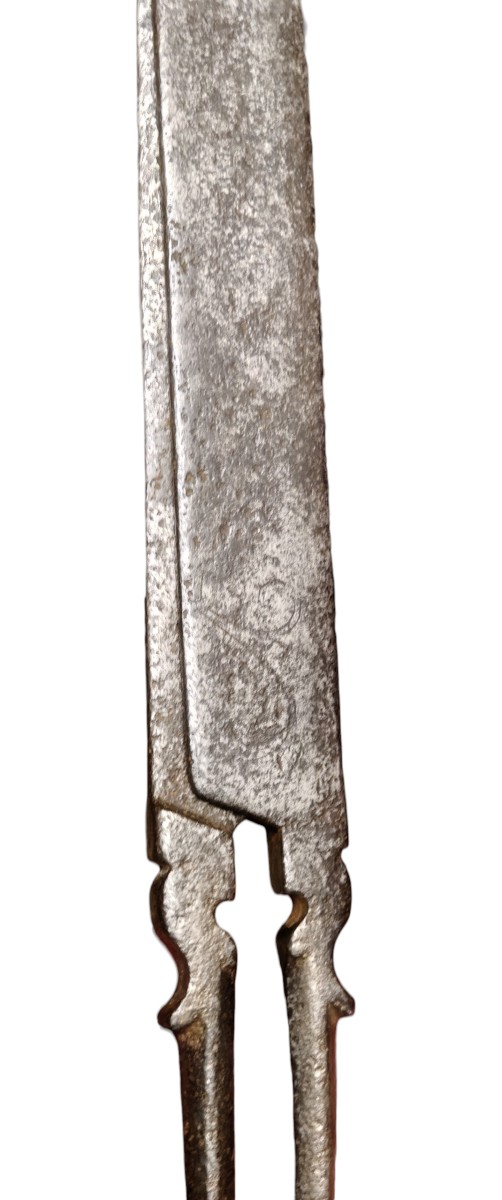 Compasso in ferro forgiato ed inciso XVIII secolo-photo-3