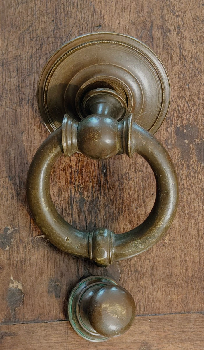 Battiporta in bronzo completo fine XVIII secolo-photo-3