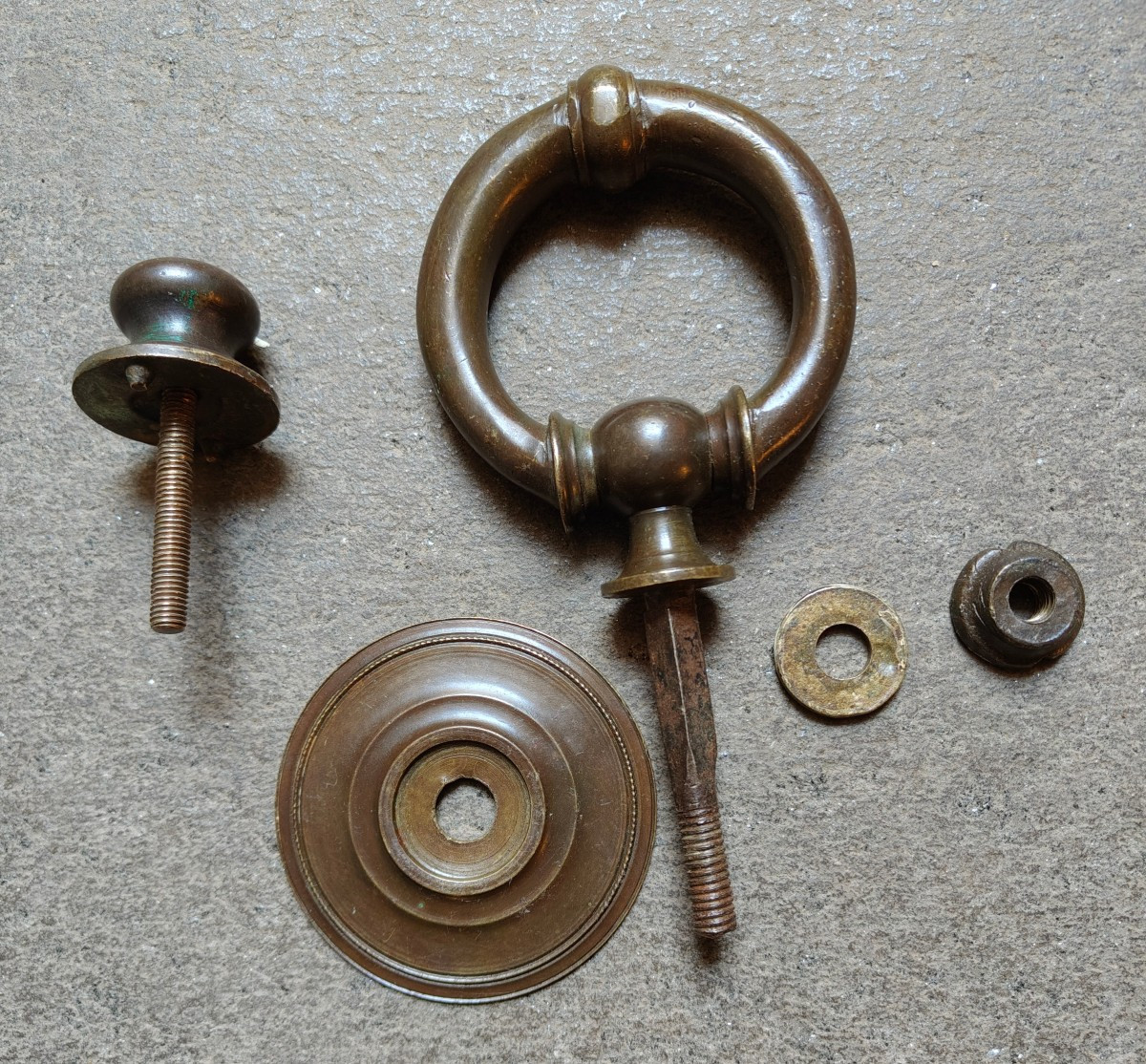 Battiporta in bronzo completo fine XVIII secolo-photo-4