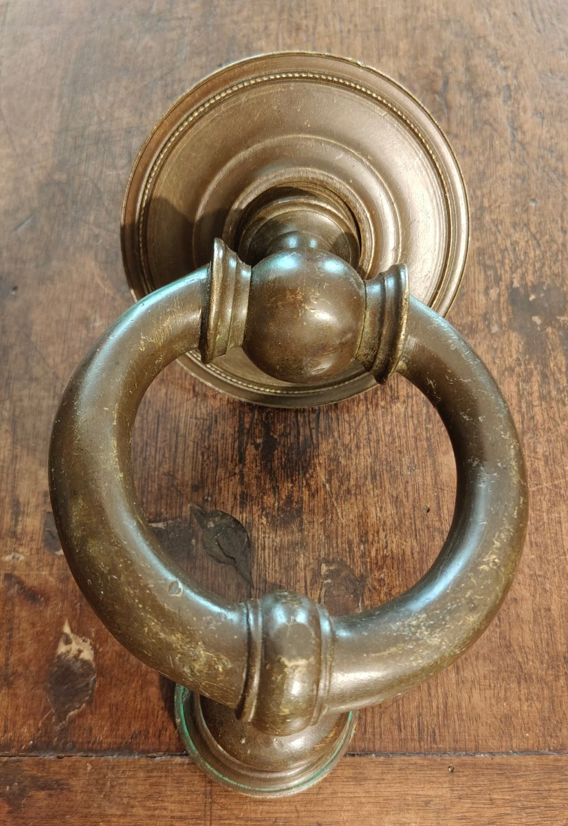 Battiporta in bronzo completo fine XVIII secolo-photo-4