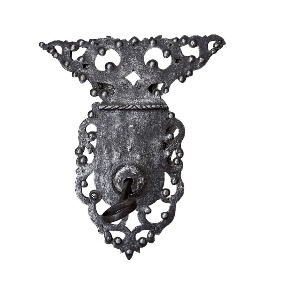 Splendida serratura da cassapanca inizio XVIII secolo-photo-3