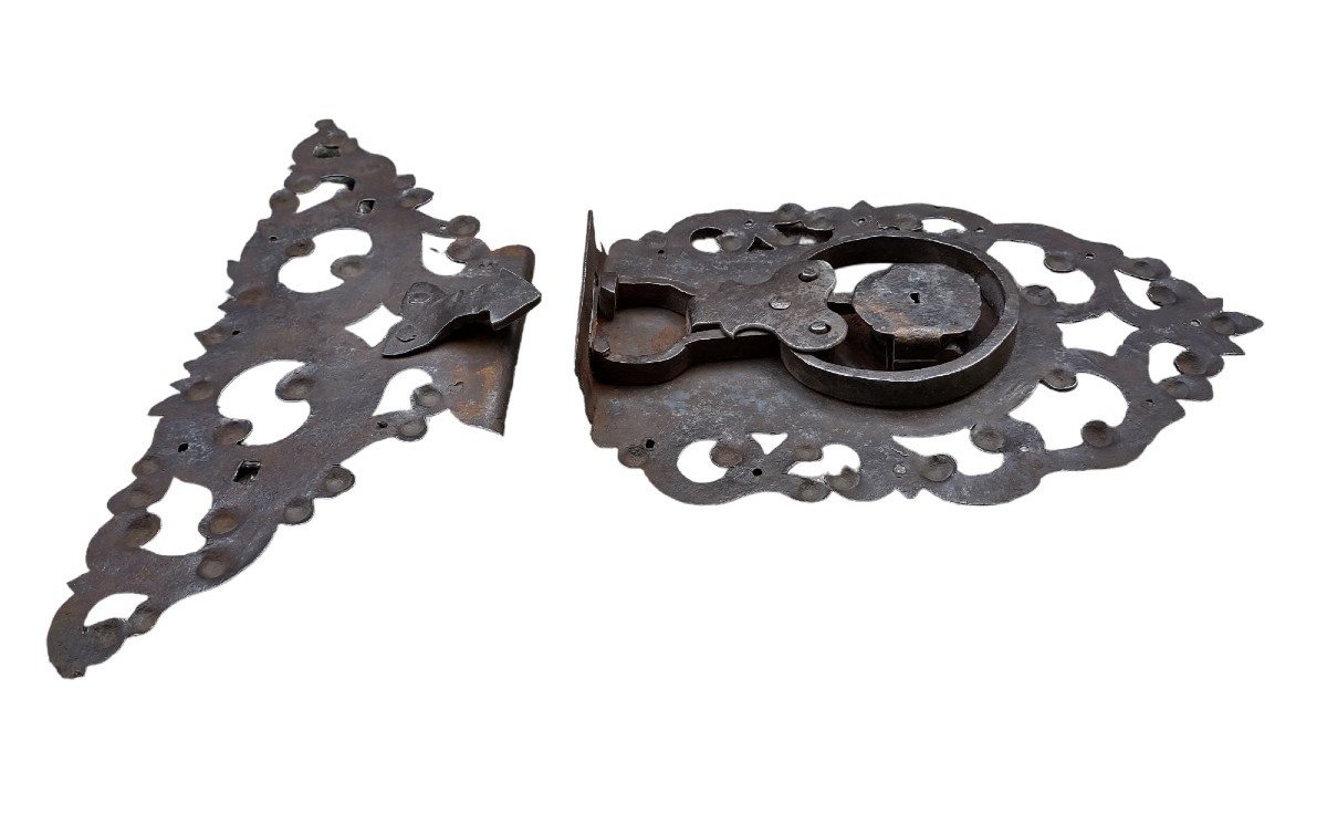 Splendida serratura da cassapanca inizio XVIII secolo-photo-5