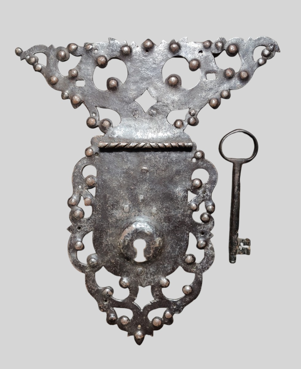 Splendida serratura da cassapanca inizio XVIII secolo