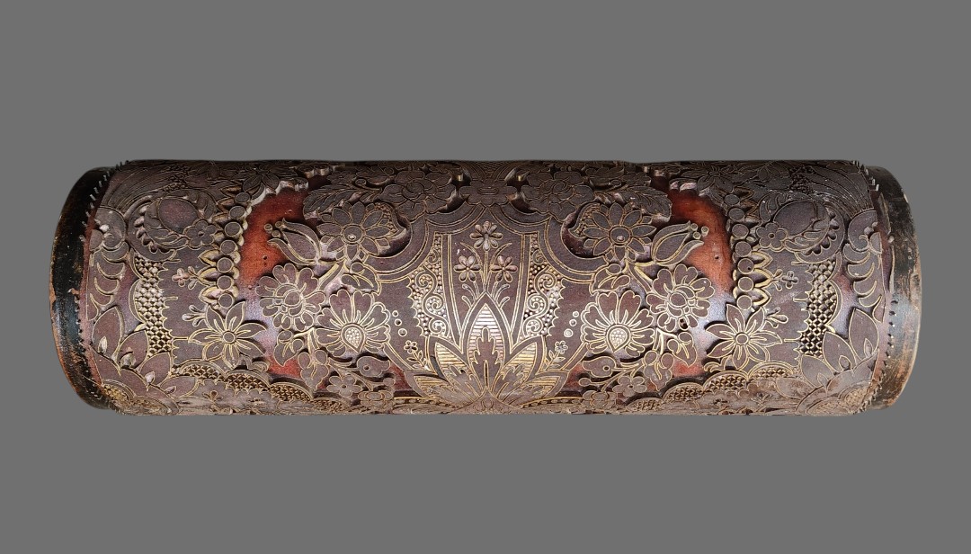 Splendido rullo per decoro carta da parati o tappezzeria fine XIX secolo-photo-3