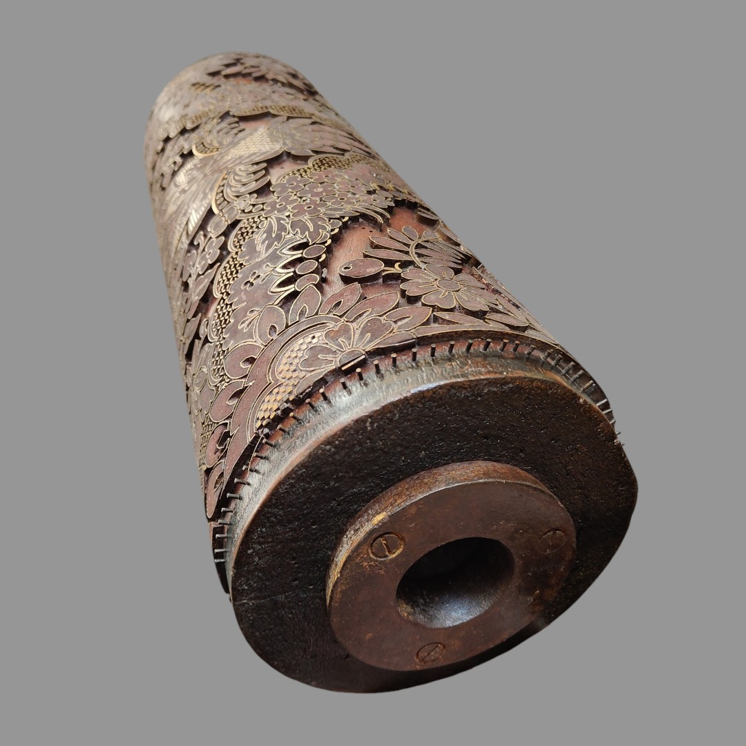 Splendido rullo per decoro carta da parati o tappezzeria fine XIX secolo-photo-1