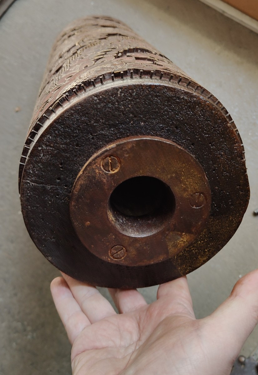 Splendido rullo per decoro carta da parati o tappezzeria fine XIX secolo-photo-3