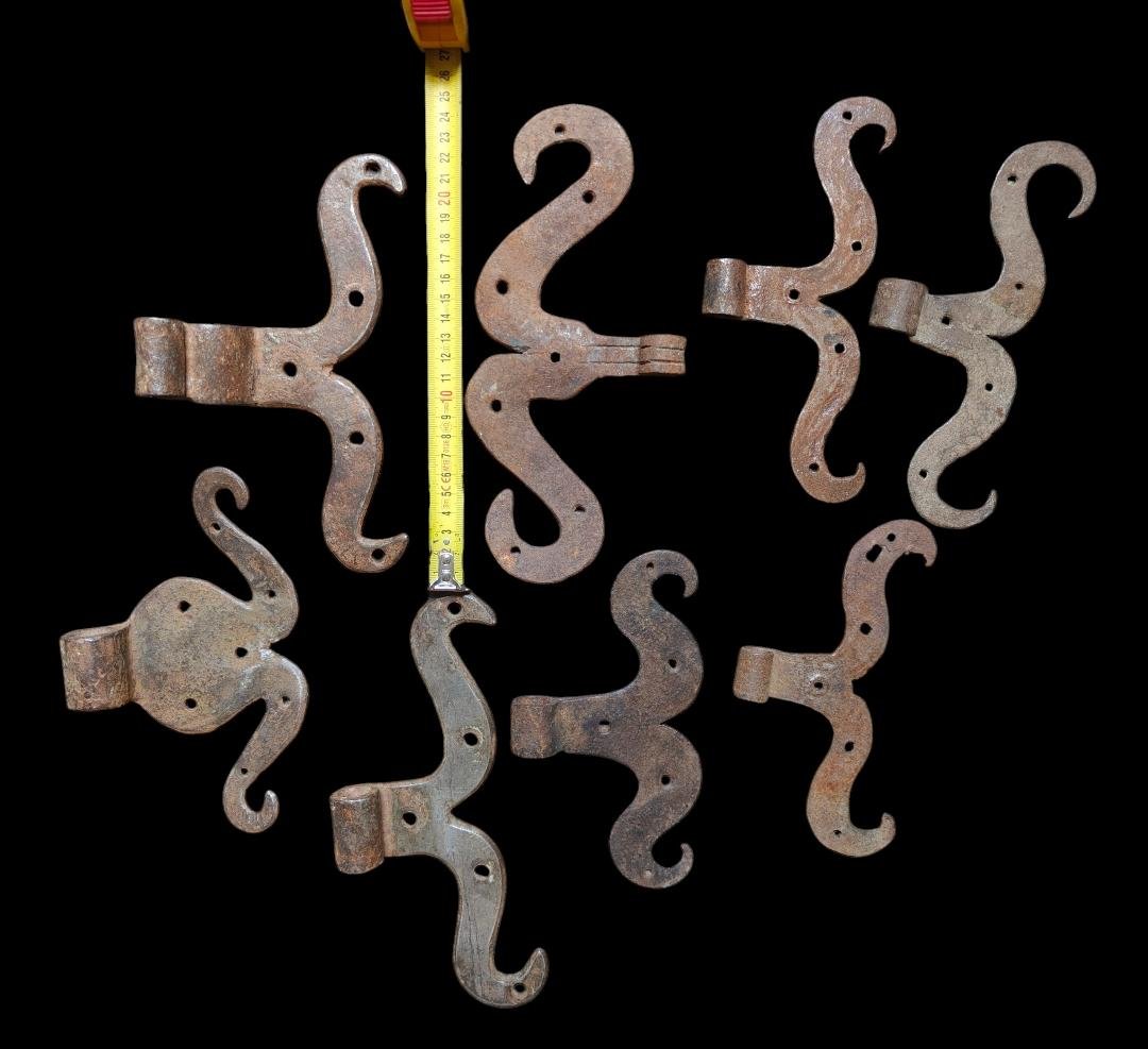 Collezione di 8 cerniere a baffo XVII -XVIII secolo -photo-2