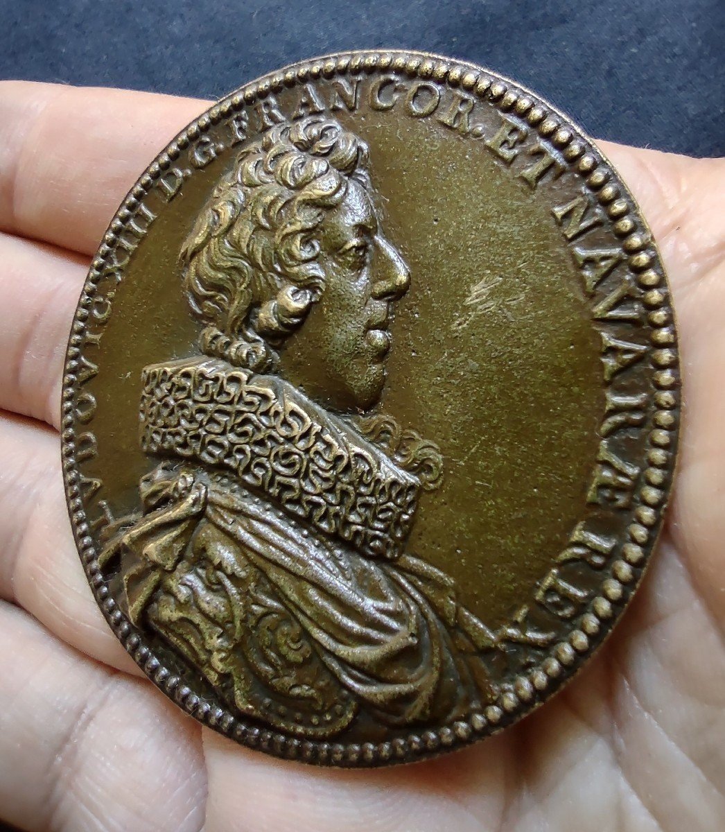 Guillaume Dupré medaglia raffigurante Luigi XIII-photo-3