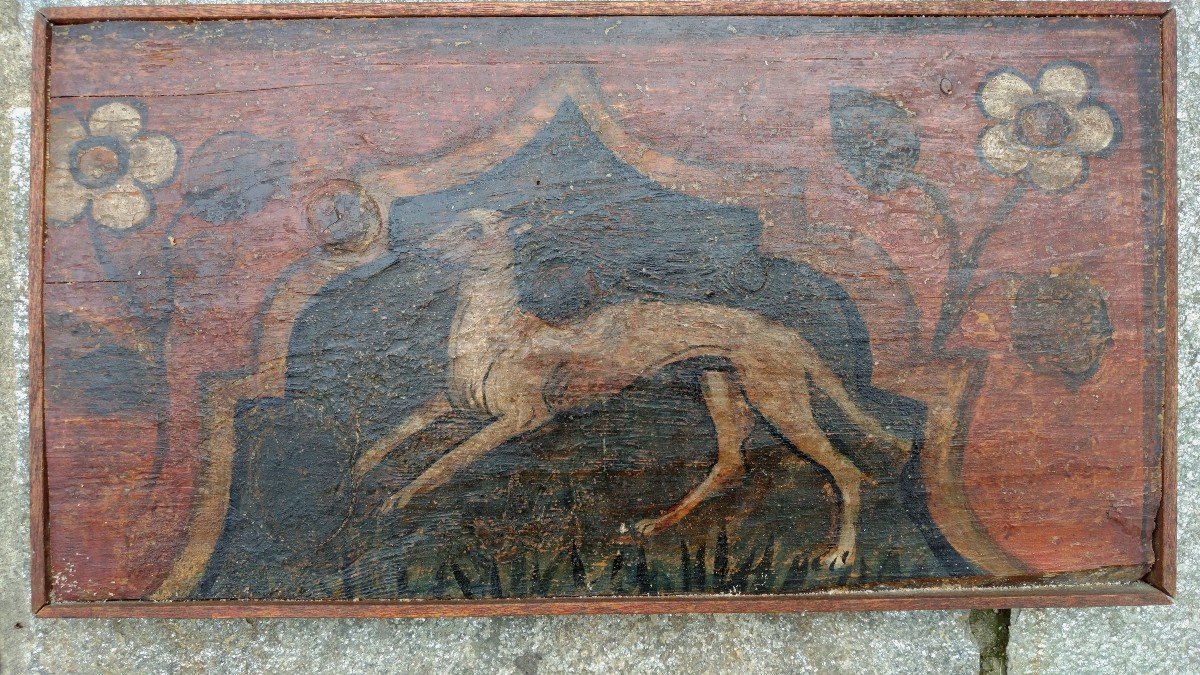 Coppia di predelle lombarde dipinte epoca rinascimentale-photo-2