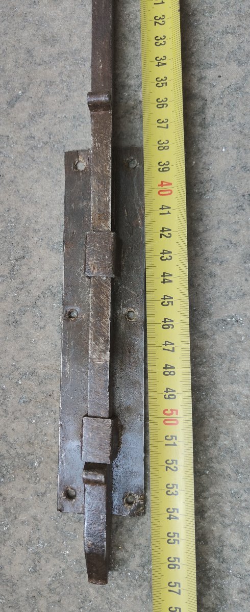 Bel chiavistello in ferro forgiato XVII-XVIII secolo-photo-2