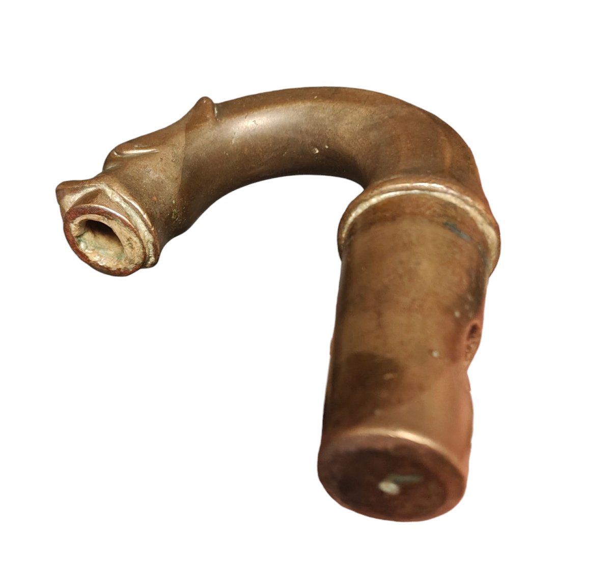 Piccola bocca di fontana o lavabo zoomorfa  in bronzo XVIII secolo-photo-1