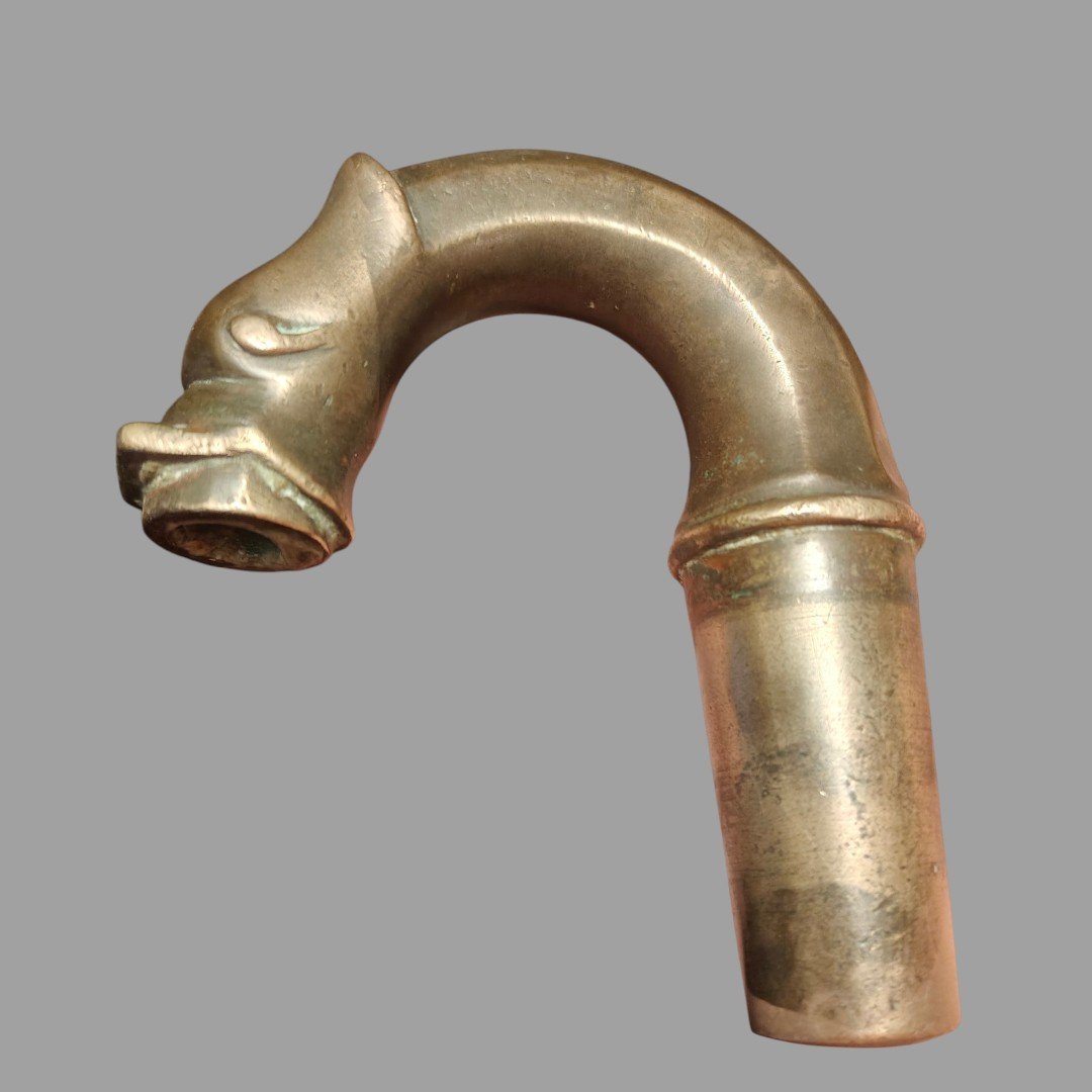 Piccola bocca di fontana o lavabo zoomorfa  in bronzo XVIII secolo