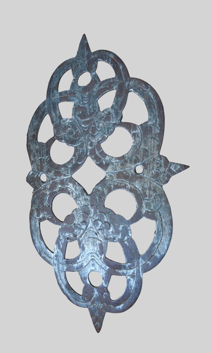 Placca in ferro forgiato ed inciso XVII secolo-photo-3