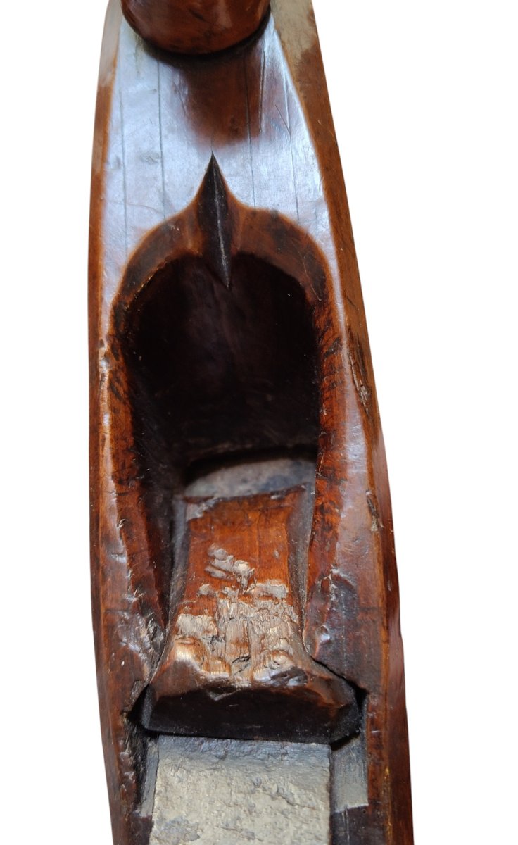 Pialla a corno in legno di frutto XIX secolo-photo-5