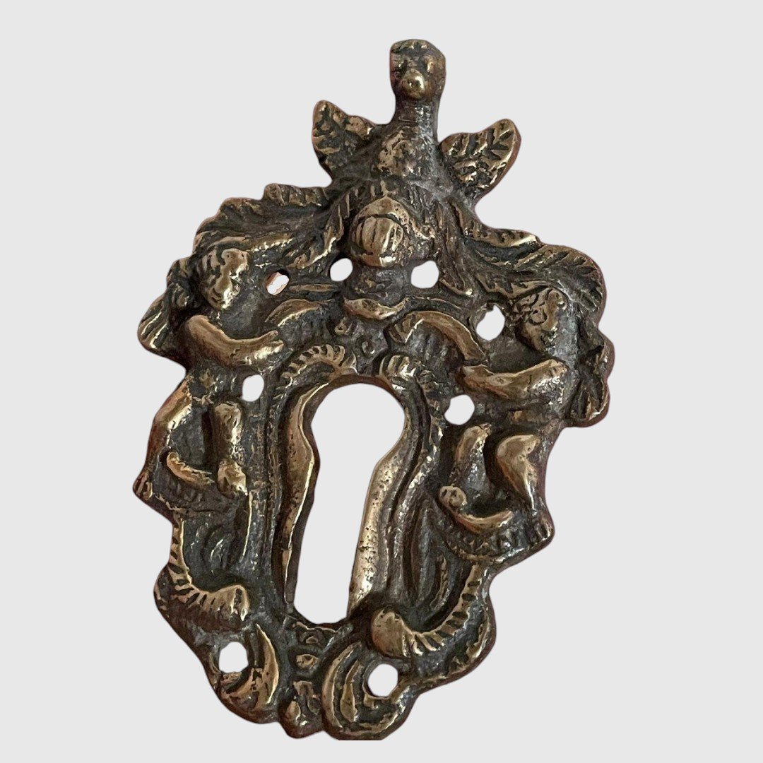 Importante bocchetta in bronzo riccamente scolpita-photo-2