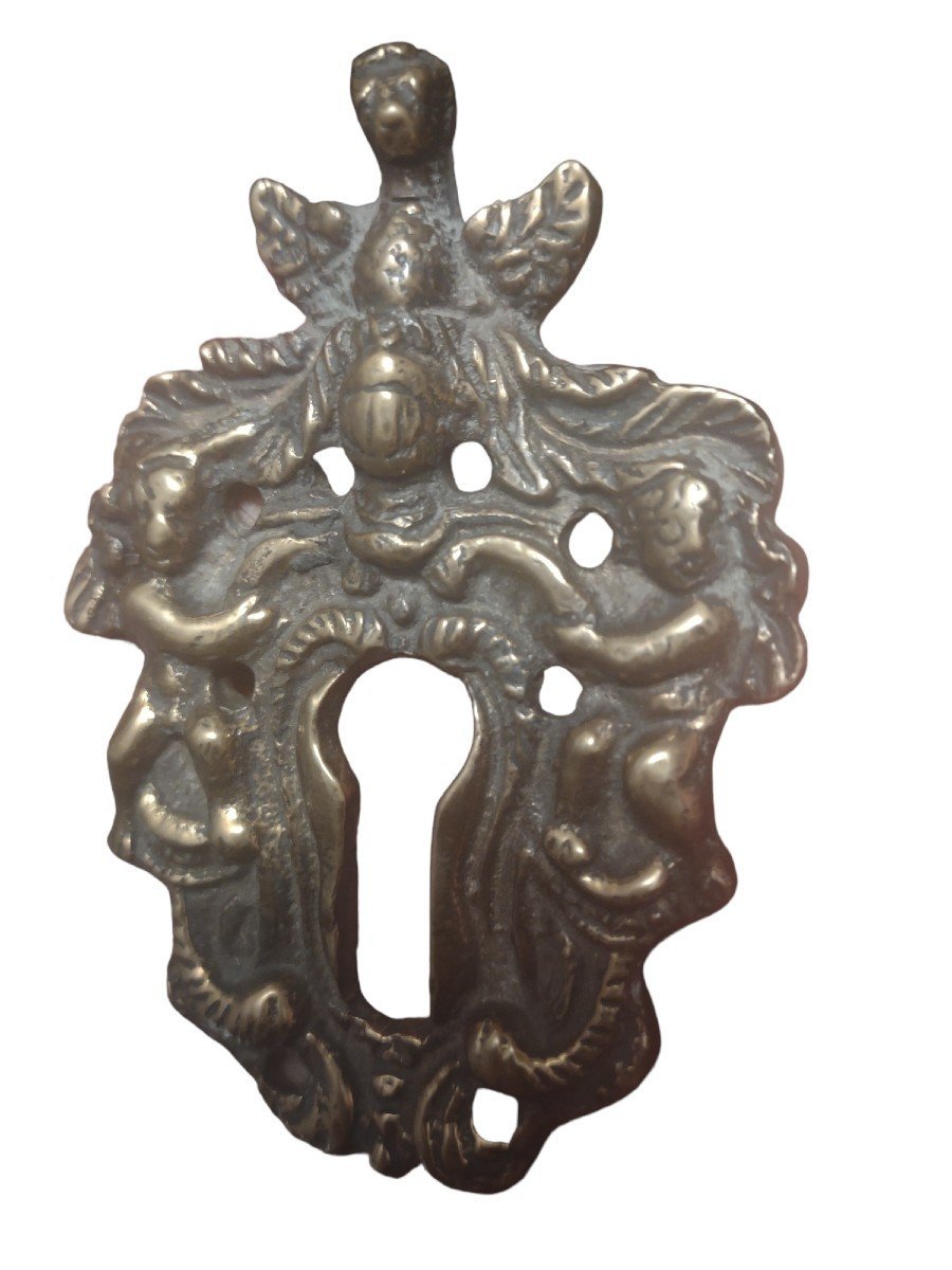 Importante bocchetta in bronzo riccamente scolpita-photo-3