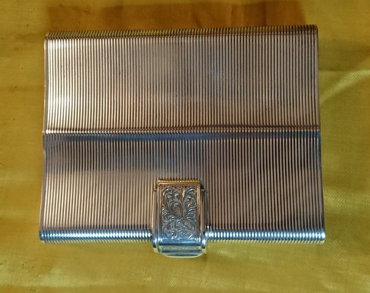 Astuccio porta trucchi in argento decò g 450-photo-2