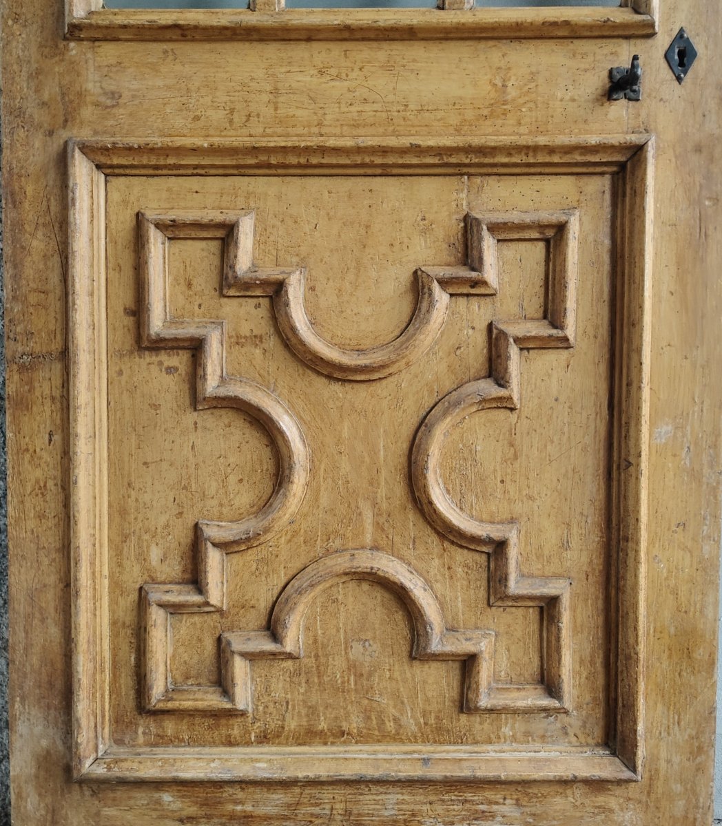 Porta barocca Piemontese laccata con vetri sofffiati-photo-1
