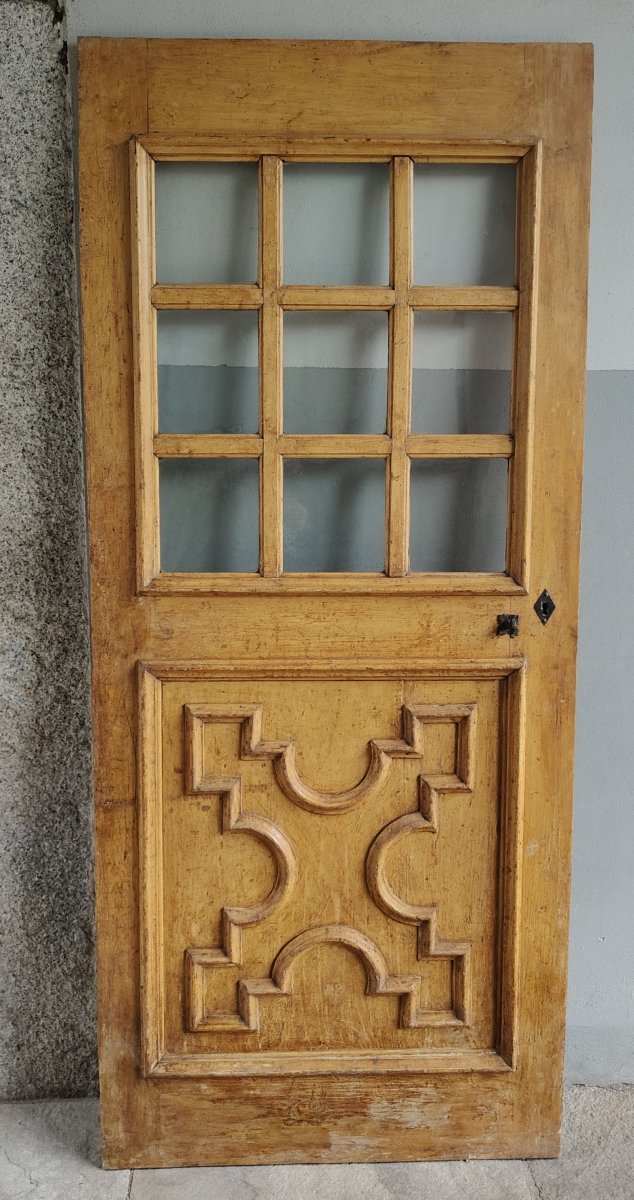Porta barocca Piemontese laccata con vetri sofffiati