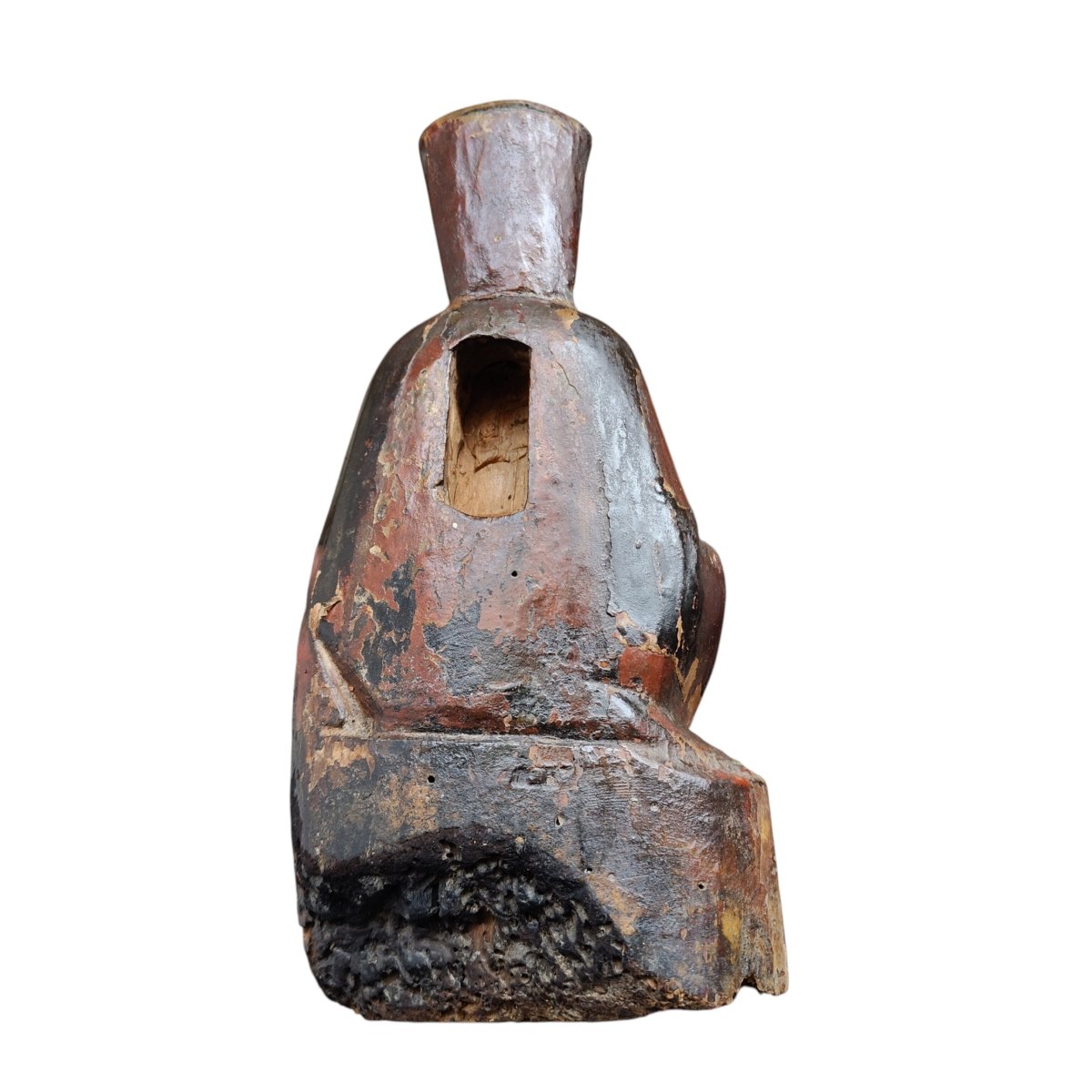 Statuetta in legno policromo  rappresentante Songzi Guanyin XVIII secolo-photo-8