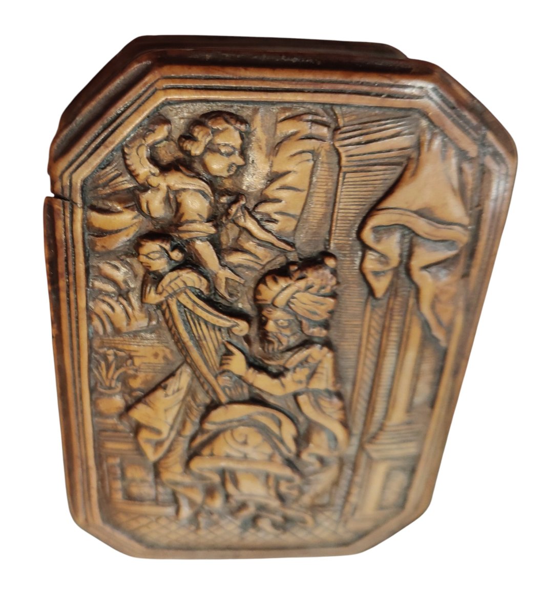 Importante tabacchiera in bosso XVII-XVIII secolo -photo-8