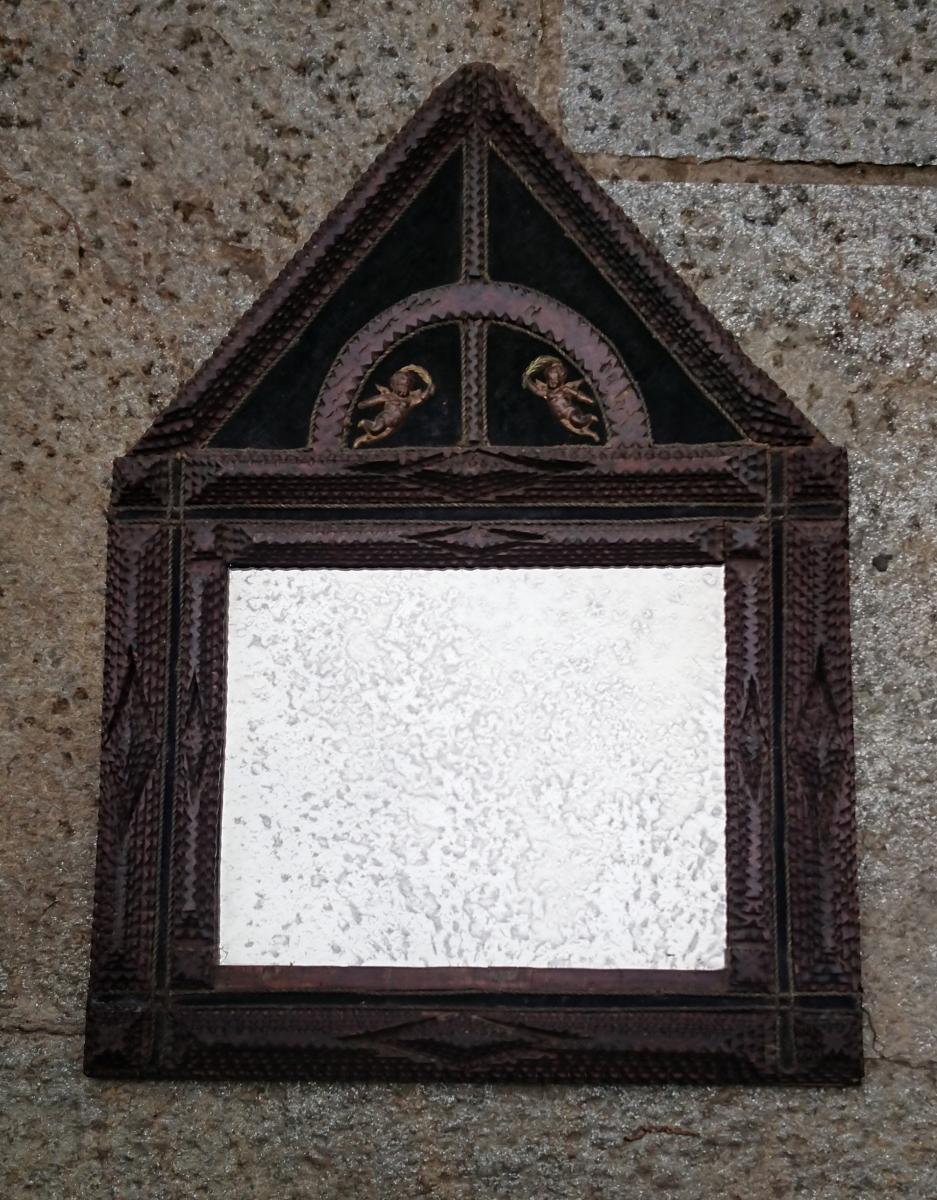 Miroir En Bois Sculpté Début XIXe Siècle