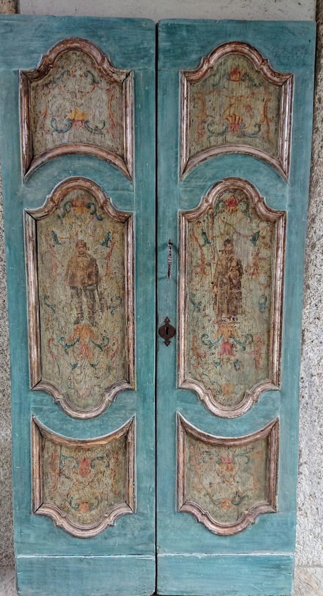 Porte Double Italienne XVIIe Siècle-photo-4