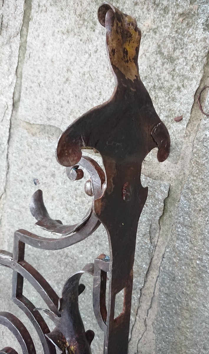 Paire De Bras De Lumière En Fer Forgé -photo-3