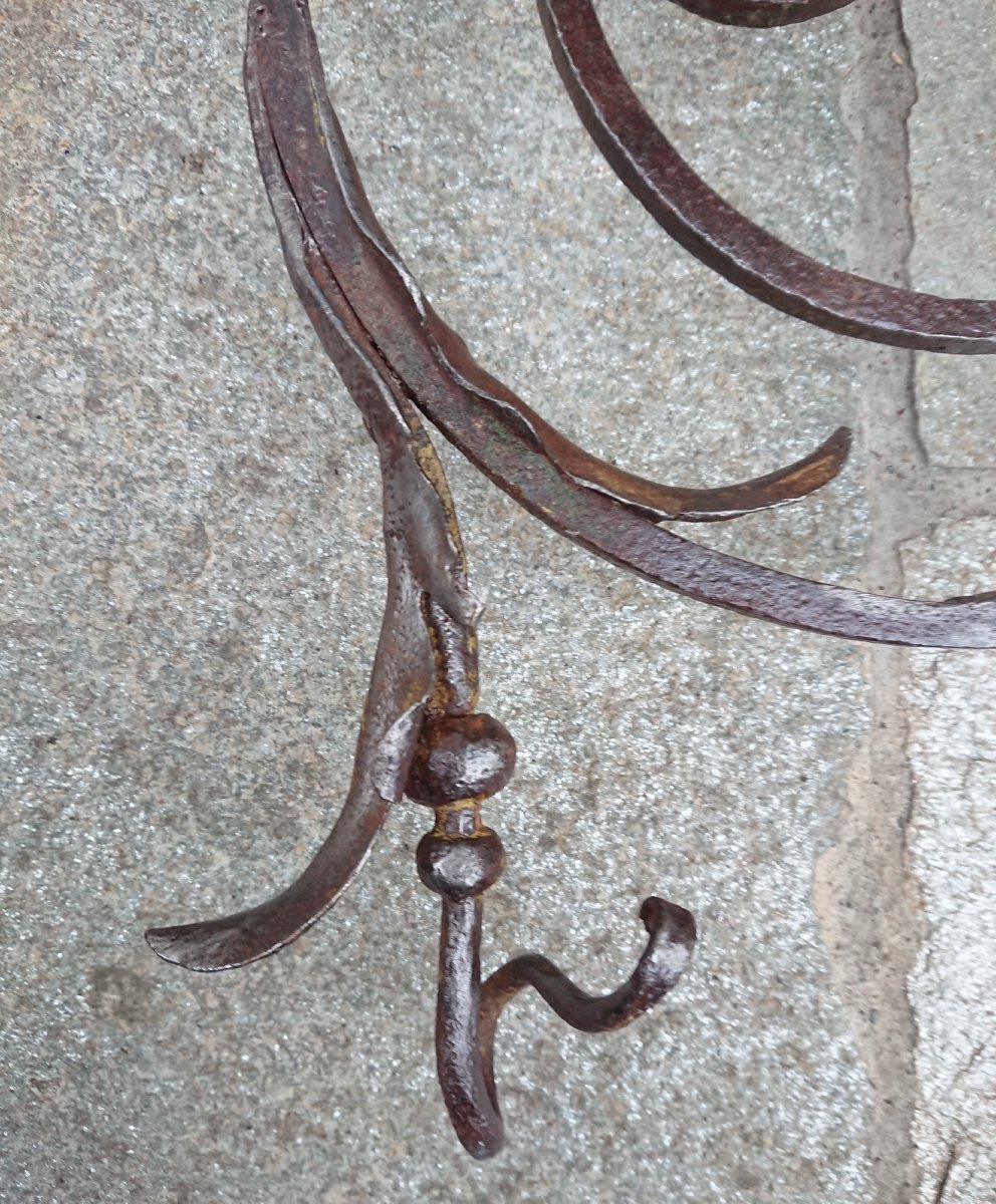 Paire De Bras De Lumière En Fer Forgé -photo-8