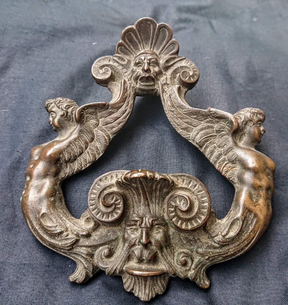 Heurtoir Italien En Bronze XVIe Siècle-photo-3