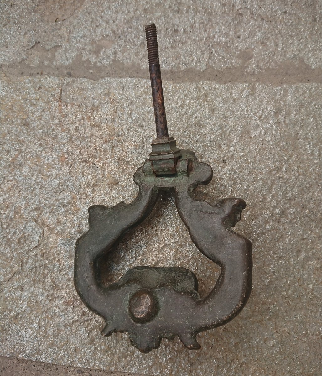Heurtoir Italien En Bronze XVIe Siècle-photo-4