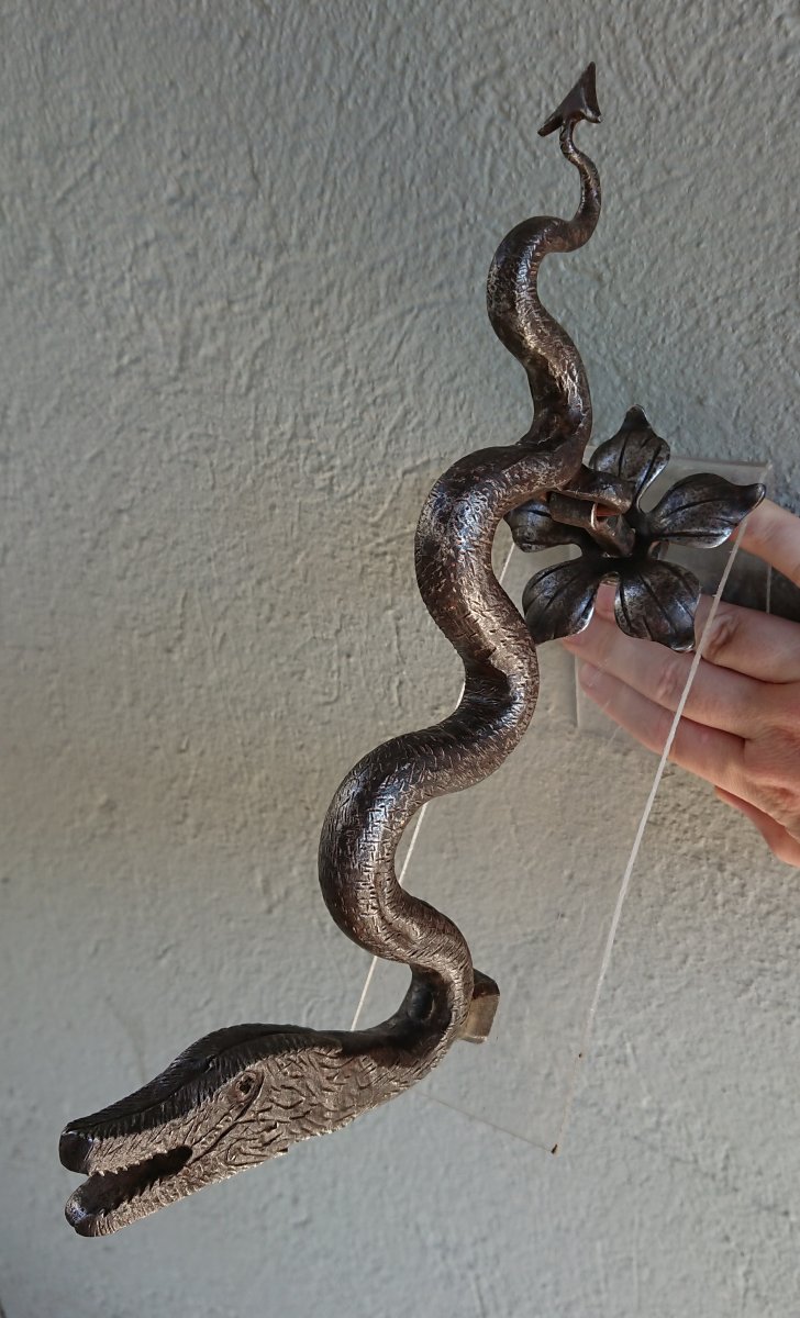 Gros Heurtoir Zoomorphe Fer Forgé XVIIIe Siècle