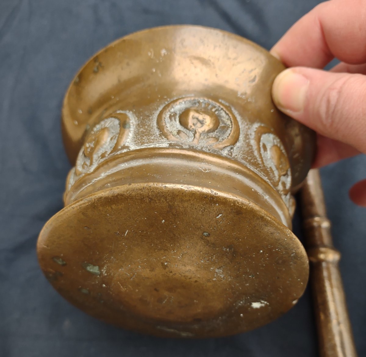 Mortier En Bronze XVIIe Siècle-photo-4