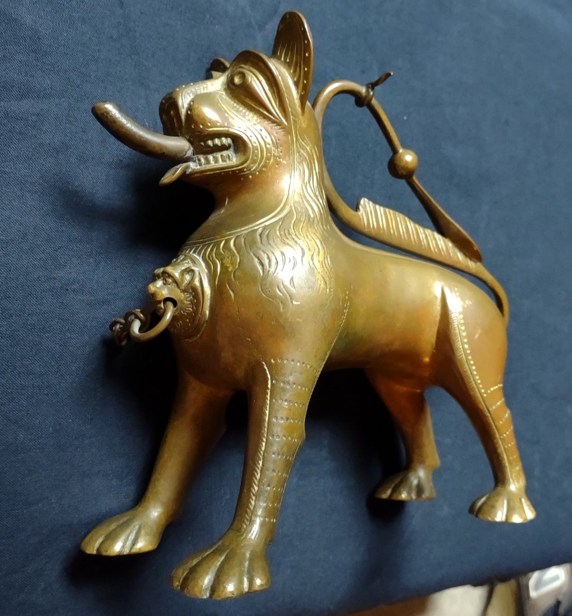 Aquamanile En Bronze XVIe Siècle-photo-3