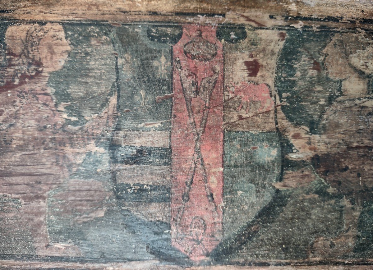 02 Panneaux En Bois Peint Renaissance Italienne-photo-3