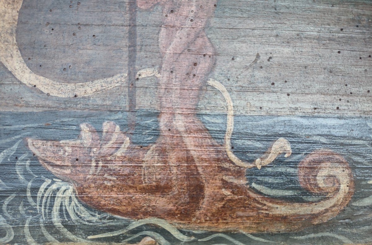 Panneau En Bois Peint Renaissance Italienne-photo-3
