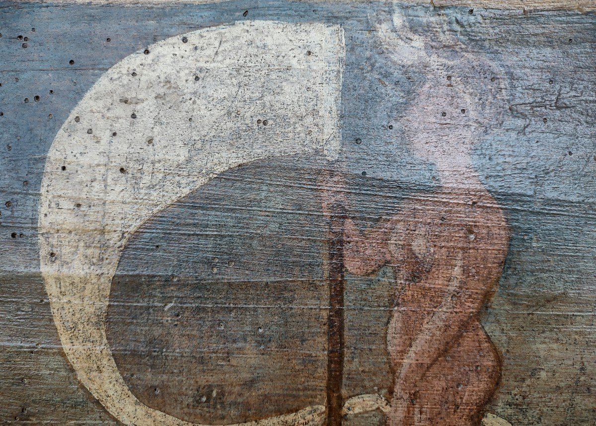 Panneau En Bois Peint Renaissance Italienne-photo-4