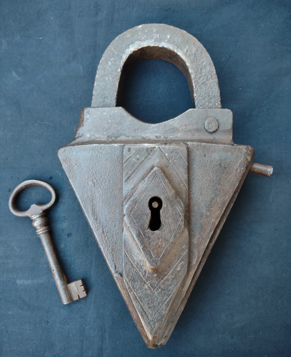 Enorme Cadenas Allemand En Fer Forgé-photo-2