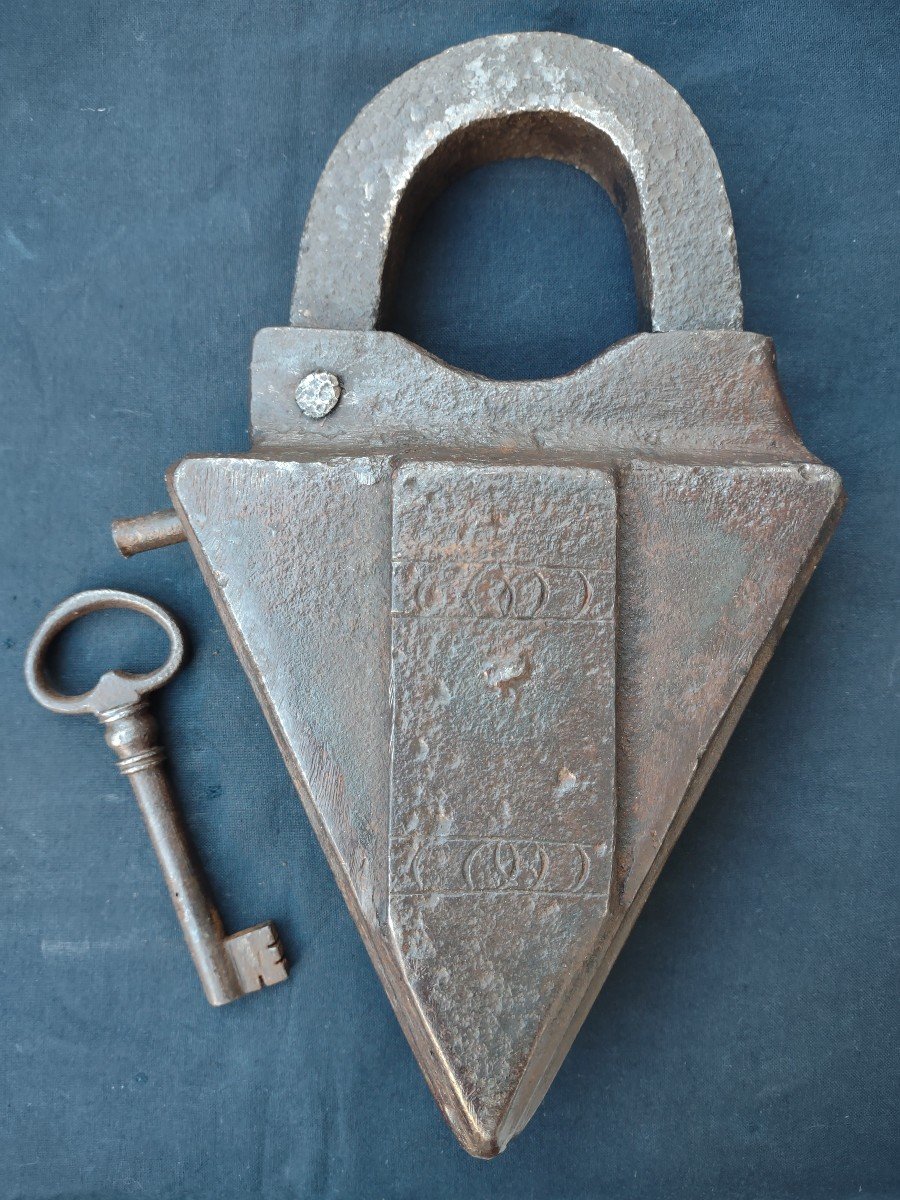 Enorme Cadenas Allemand En Fer Forgé-photo-4