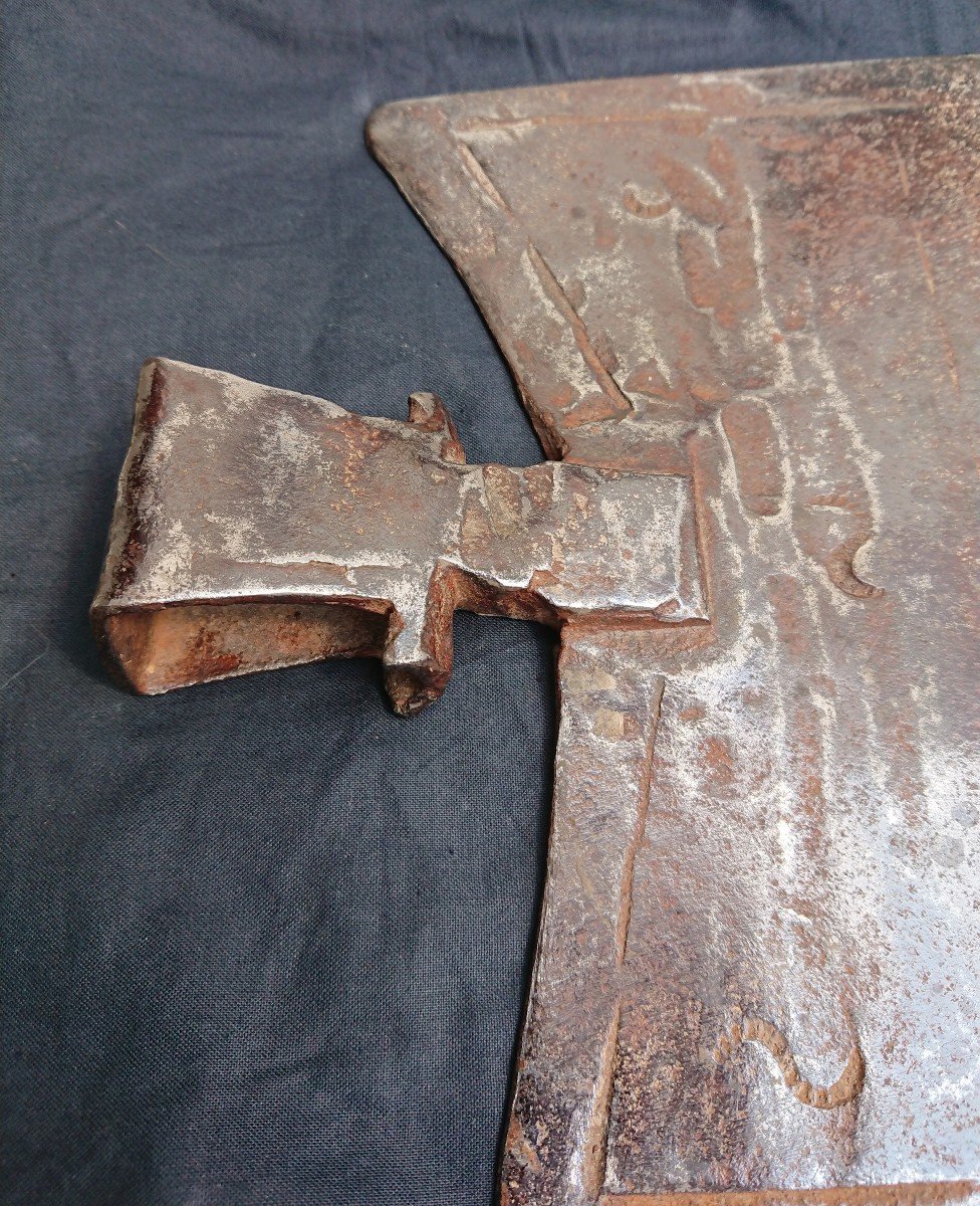 Bell'ascia da carpentiere in ferro forgiato XVII secolo-photo-1