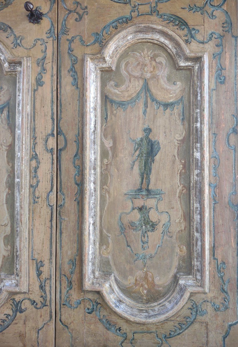Importanta porta napoletana dipinta con figure e decori in stile Luigi XV-photo-6