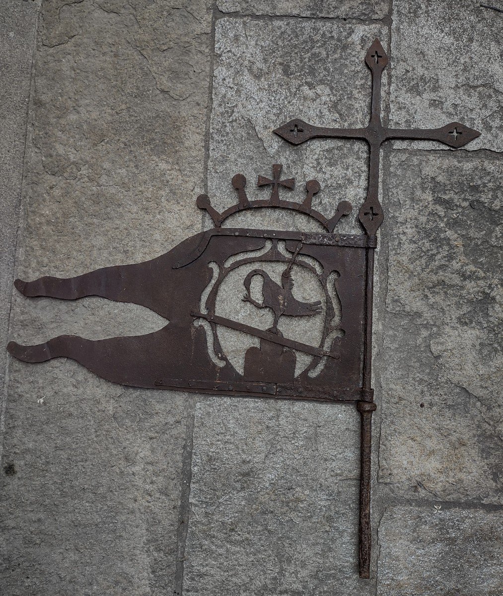 Banderuola in ferro forgiato XVII-XVIII secolo -photo-4