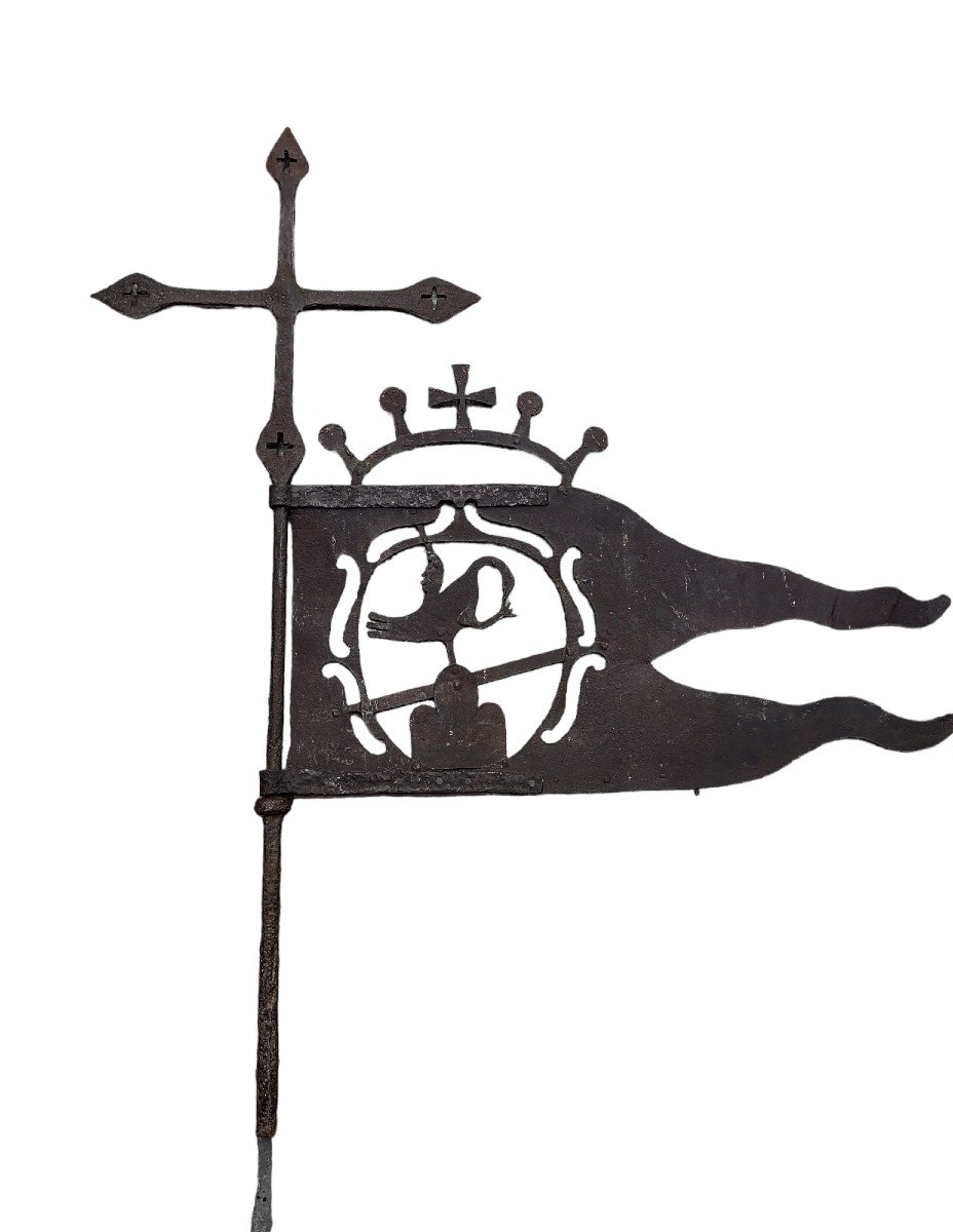Banderuola in ferro forgiato XVII-XVIII secolo 