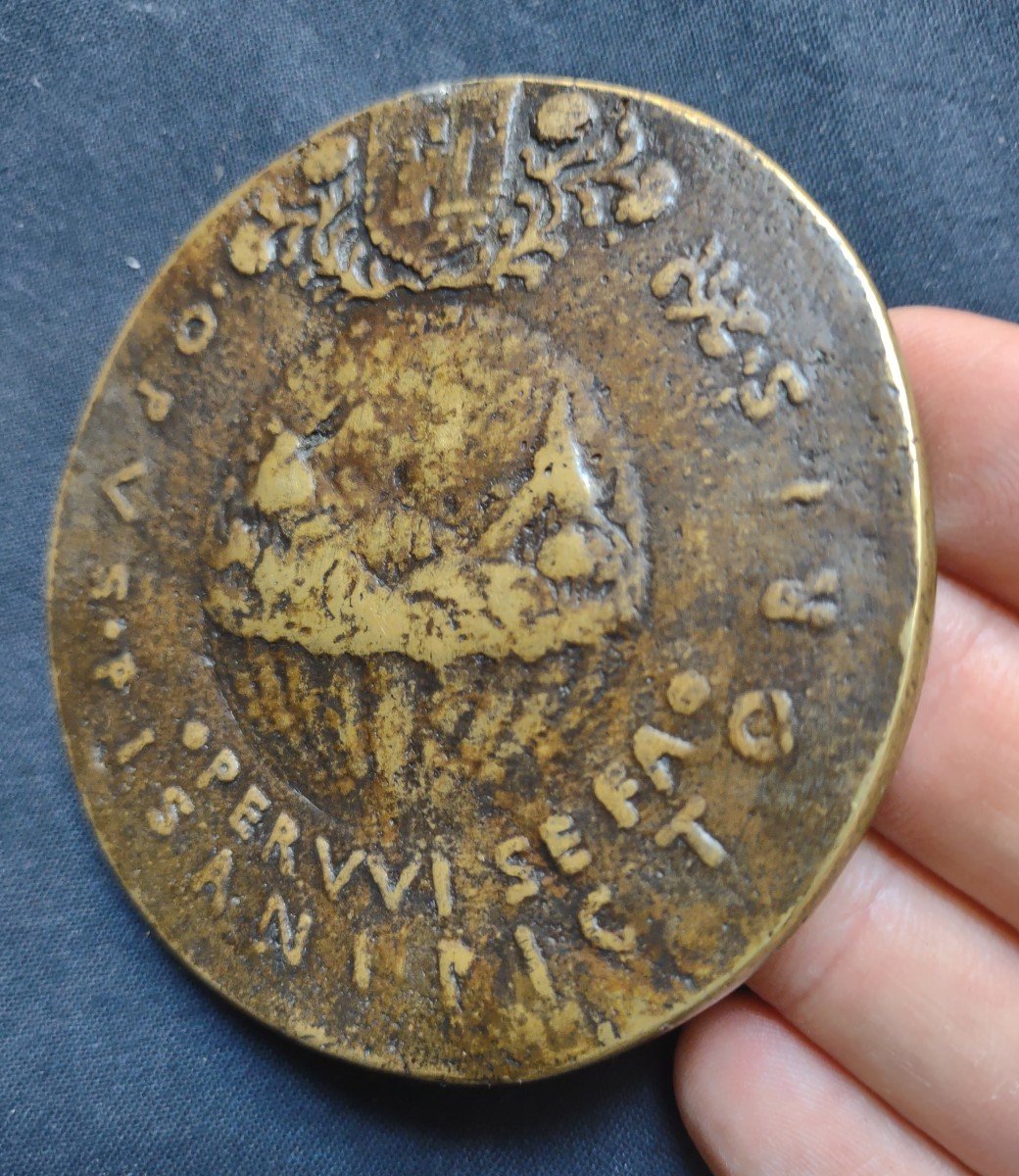 Medaglia in bronzo realizzata dalla bottega di Pisanello-photo-3