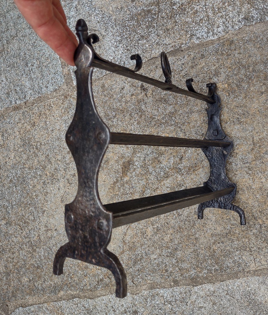Rara griglia pannocchie in ferro forgiato XIX secolo -photo-3