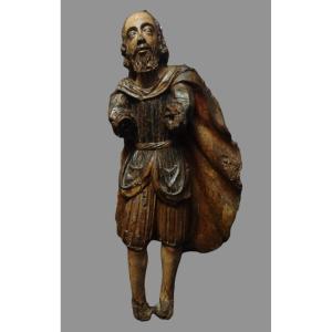 Statua San Giacomo in legno policromo XVIII secolo