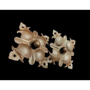 2 Grandi chiodi in ferro forgiato XVIII secolo