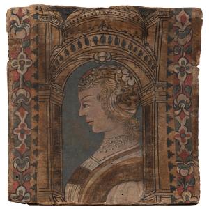 Profilo di nobildonna Cremona inizio XVI secolo scuola bembesca